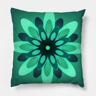 Green Flower Elegant Pillow