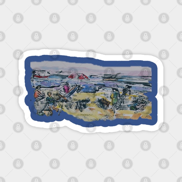 Brighton Beach Magnet by Art For Joy