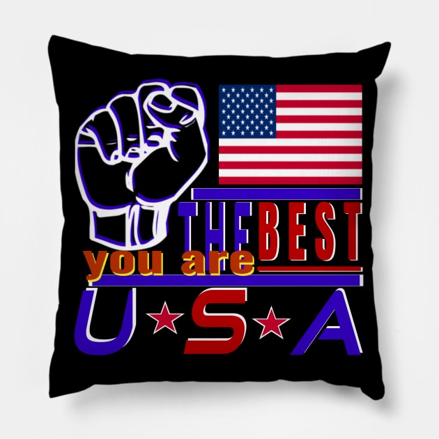 You Are The Best USA 2020-American Flag Design 2020 Pillow by Top-you