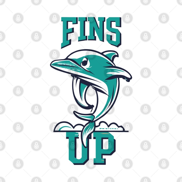 Fins Up For Dolphin by jorinde winter designs