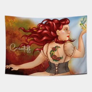 Autumn Girl Tapestry