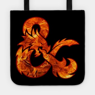 Fire Logo Funny Dungeons And Dragons DND D20 Lover Tote