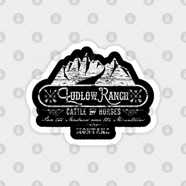 The Ludlow Ranch, weathered board distressed Magnet by hauntedjack