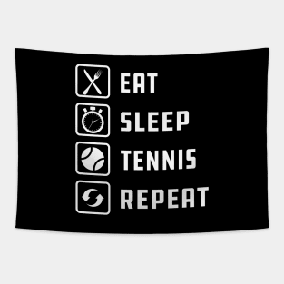 Tennis Player - Eat Sleep Tennis Repeat Tapestry