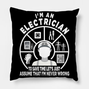 Electrician Electrician Profession Electricity Pillow