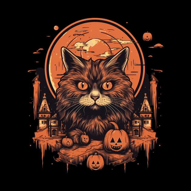 Manx Cat Halloween, Cat Lover by dukito