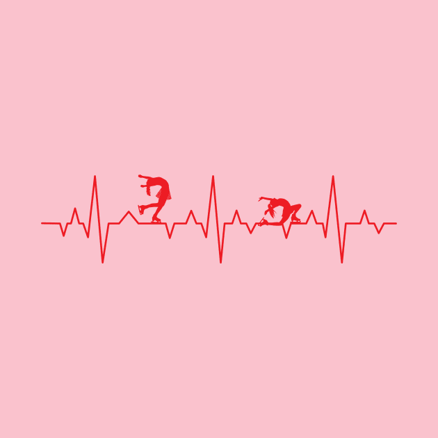 Love Figure Skating EKG by EliseDesigns