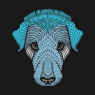 Vintage dog head-blue T-Shirt