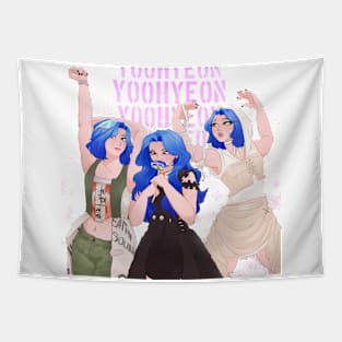 Blue Hair Yoohyeon Tapestry