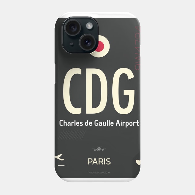 CDG Charles de Gaulle Airport Phone Case by Woohoo