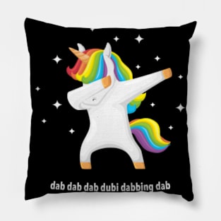 Dabbing Unicorn - Dapping Unicorn  color Pillow