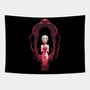 The Alien Queen of Alien Skulls Tapestry