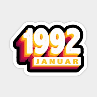Januar 1992 0 32 Jahren Mann Frau Geburtstag Magnet