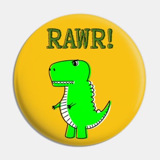 Cute Green Dino Pin