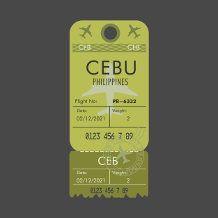 CEBU PLANE TICKET FILIPINO CEBUANO SHIRT STICKER T-Shirt