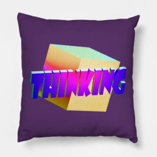 Thinking Outside the Box Pun Colorful 3 Pillow