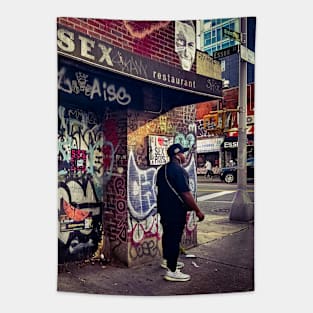 Street Graffiti Tags Manhattan NYC Tapestry