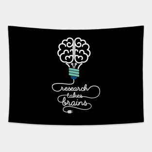 'Research Takes Brains' Autism Awareness Shirt Tapestry