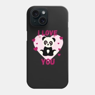 I love you - Panda Phone Case