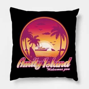 Amity Island Welcomes you Pillow