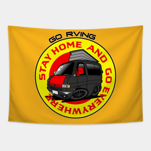 Stay Home and Go Rving Tapestry by Spikeani