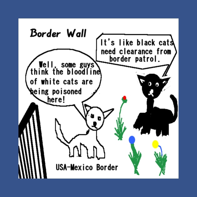 Border Wall illustration (Blue Background) by 2triadstore