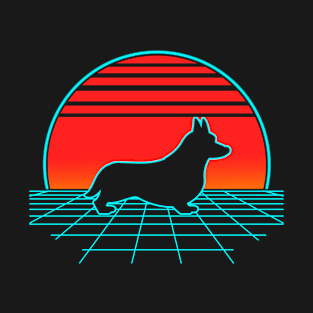 Corgi Retro Vintage 80s Vaporwave Pembroke Welsh Lover T-Shirt