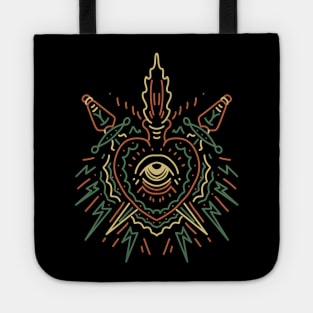 heart and dagger Tote