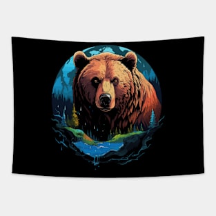 Grizzly Bear Earth Day Tapestry