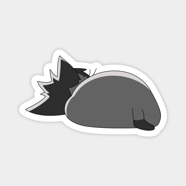 chibi cat kuroo sleeping Magnet by anemocha