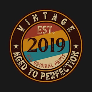 Vintage Aged to perfection est 2019 All Original Parts T-Shirt