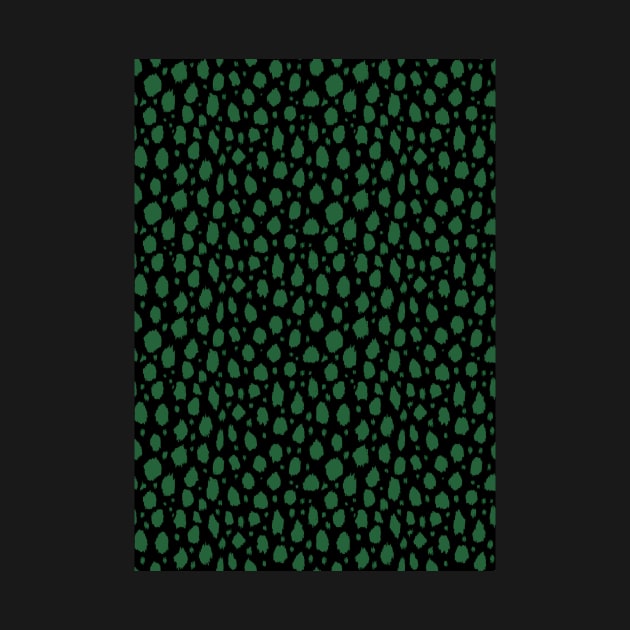 Black and Green Spot Dalmatian Pattern by Juliewdesigns