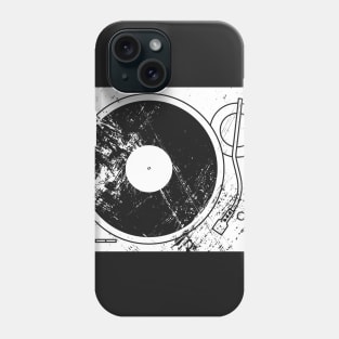 Distressed Vinyl Record Player Turntable Phone Case