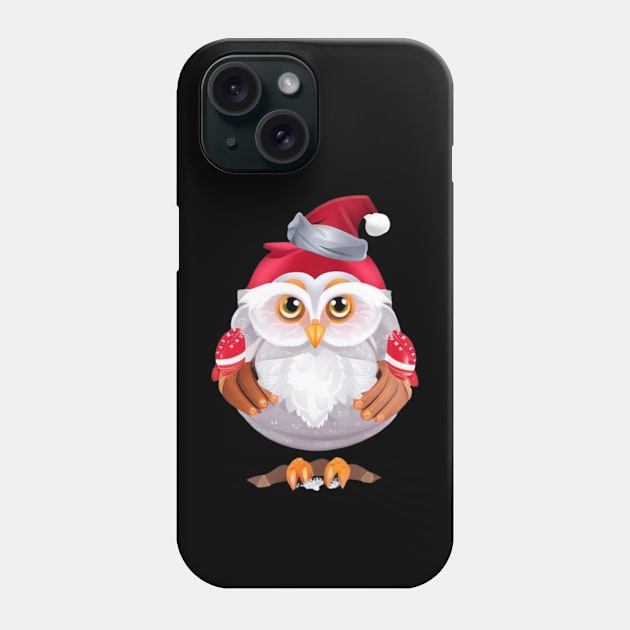 Funny santa owl Phone Case by halazidan