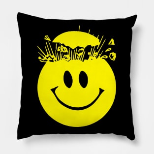 Exploding Acid House 80s Smiley Face Pillow