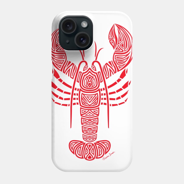 Tribal Maine Lobster Phone Case by artsytoocreations