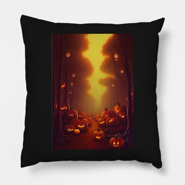 HALLOWEEN PUMPKINS Pillow by sailorsam1805