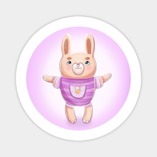 Little rabbit in baby clothes Magnet