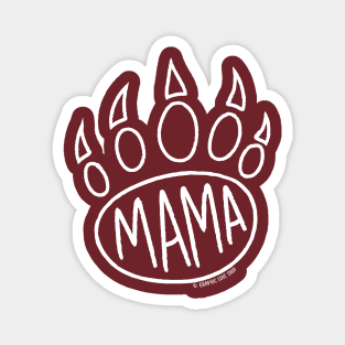 Mama Bear Print, Whtie © GraphicLoveShop Magnet