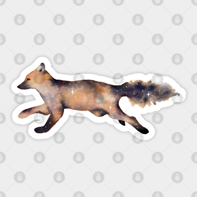 Orange fox - Fox - Sticker