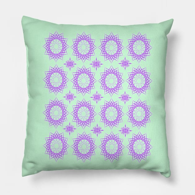 Mandala Flower Pattern Pillow by sara99