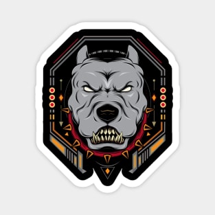 Pitbull mascot emblem Magnet