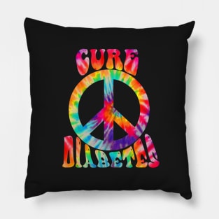 Cure Diabetes TieDye Pillow