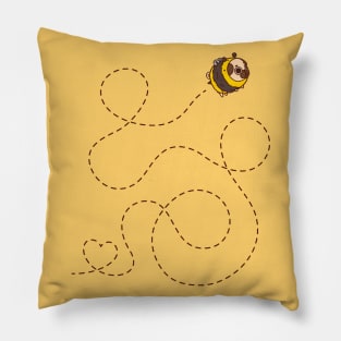 Flight Path Bee Puglie Pillow