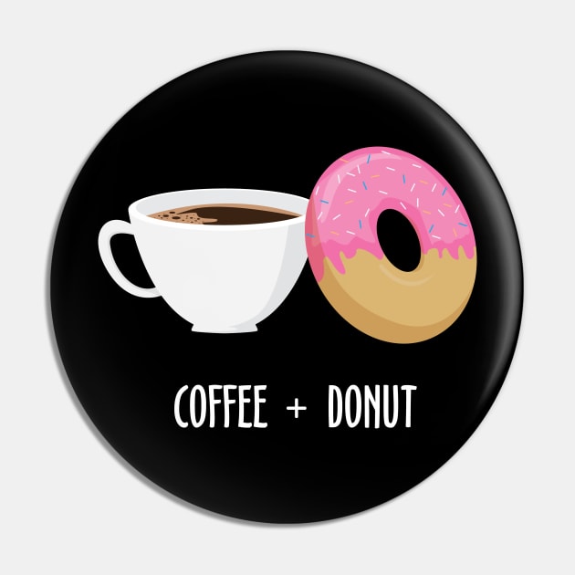 Coffee + Donut Perfect Combination Pin by JDaneStore