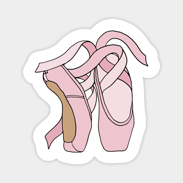 Ballet Pointe Shoes Magnet by murialbezanson