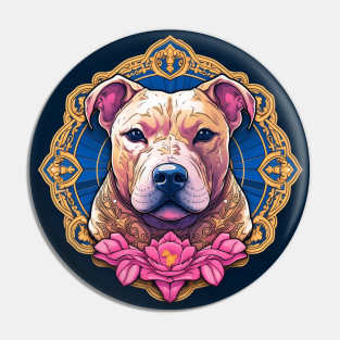 Gold Staffy Pin