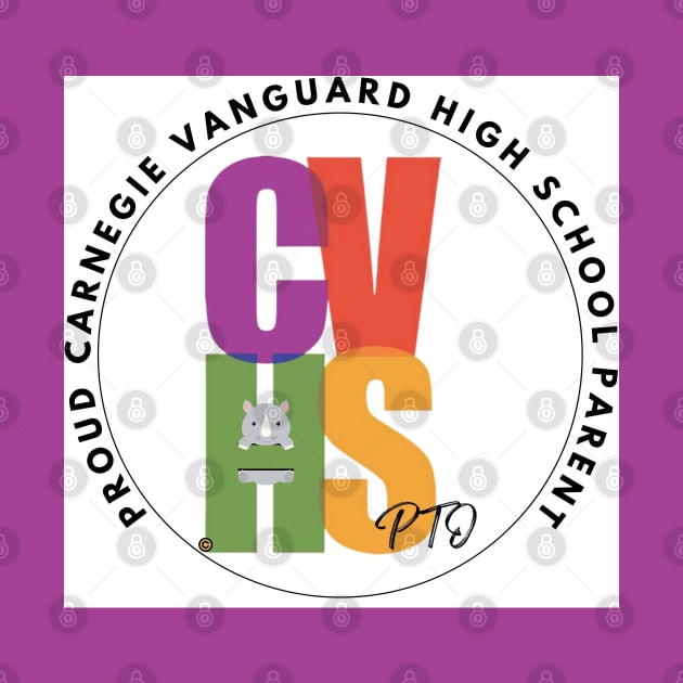 CVHS PTO PROUD PARENT LOGO ON WHITE by Carnegie Vanguard High School PTO