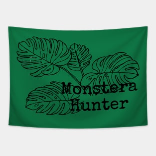 Monstera Hunter (Black) Tapestry