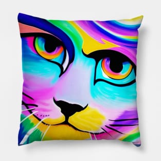 Cosmic Anime Cat Close-Up Pillow